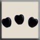 12245 Glass Treasures-Small Channeled Heart 6mm Jet (Qty. 3) THUMBNAIL
